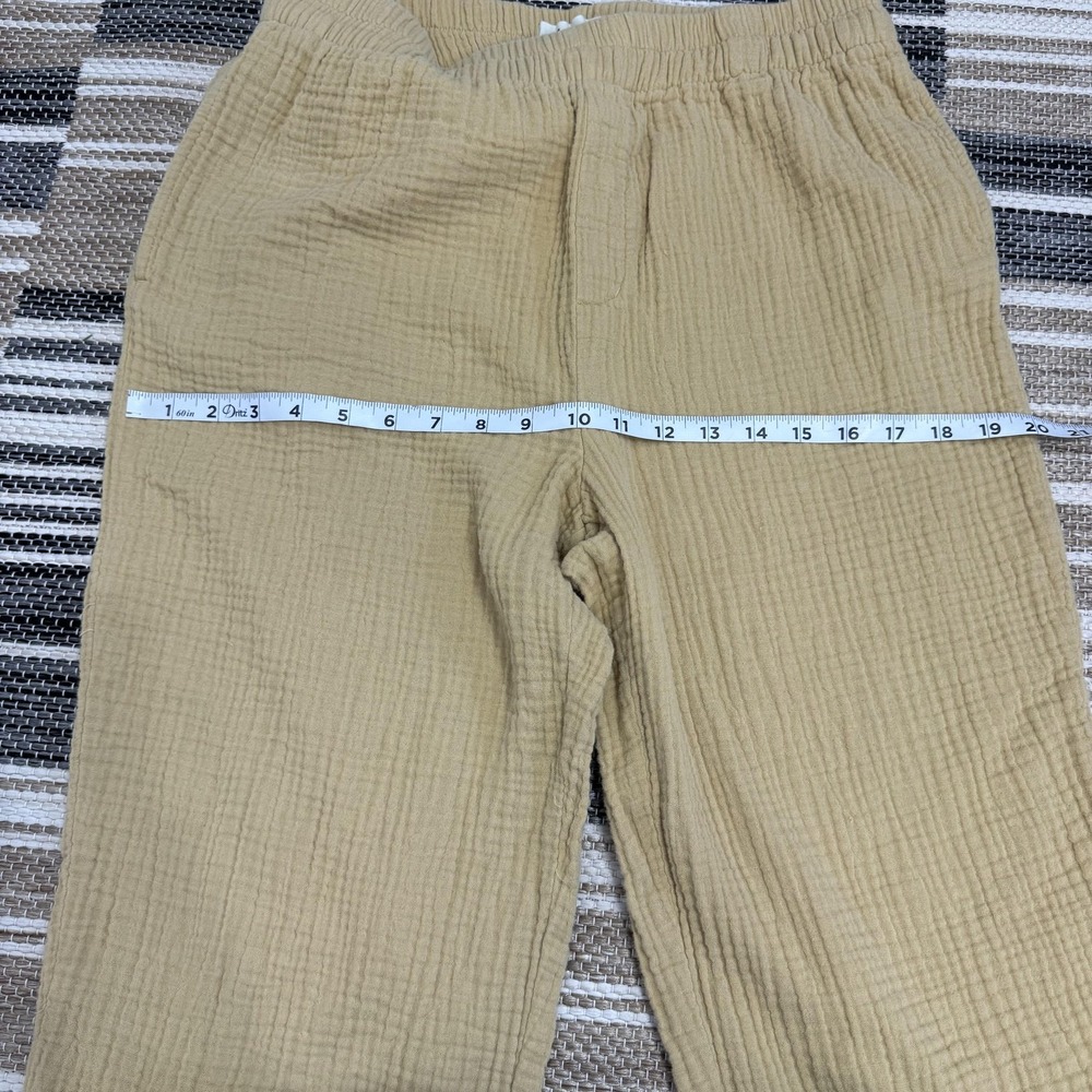 Madewell Pants Women's Medium Yellow Cotton Gauze Pull On Relaxed Cropped SU21 - Picture 11 of 15